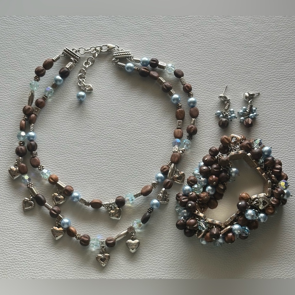 Brighton necklace, earrings, and bracelet